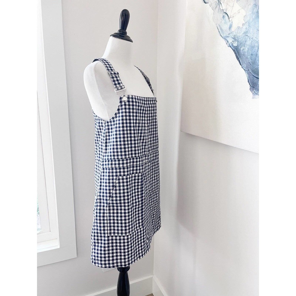 VOLCOM Georgia May Jagger Overalls Frochickie Gingham Dress Medium/M/4/6 NEW - Picture 2 of 10